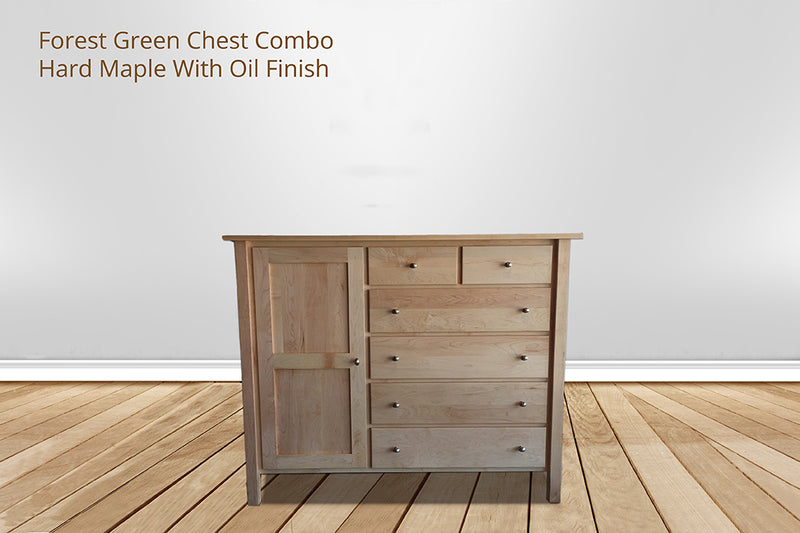 Forest Green 6 Drawer Chest Combo