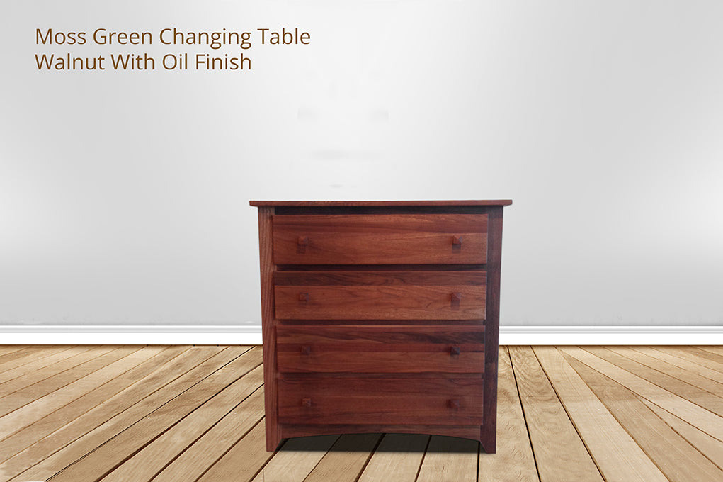 Moss Green 4 Drawer Changing Table