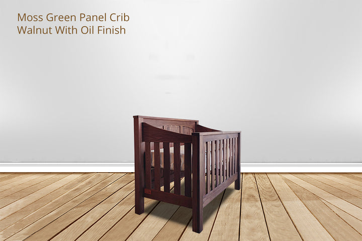 Moss Green Panel Crib
