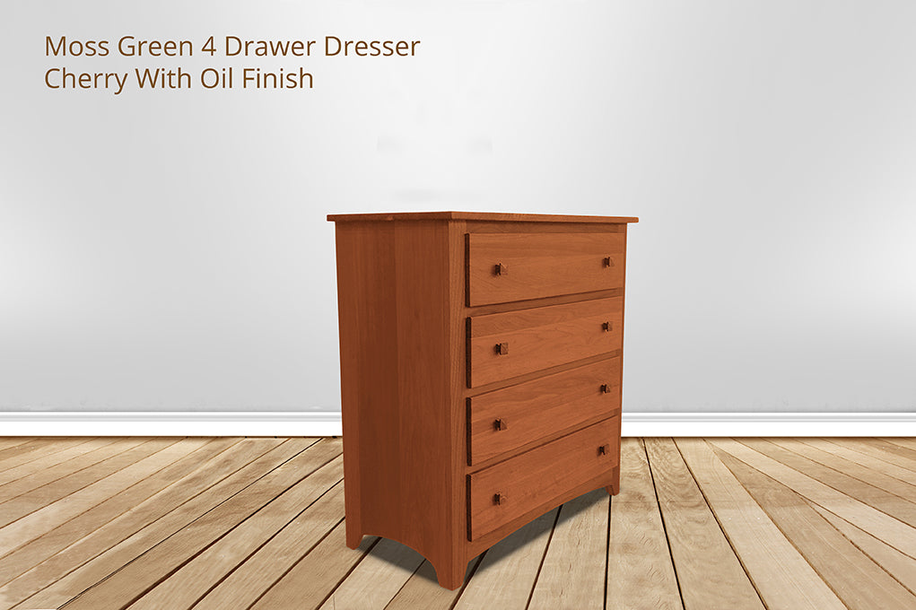 Moss Green 4 Drawer Chest