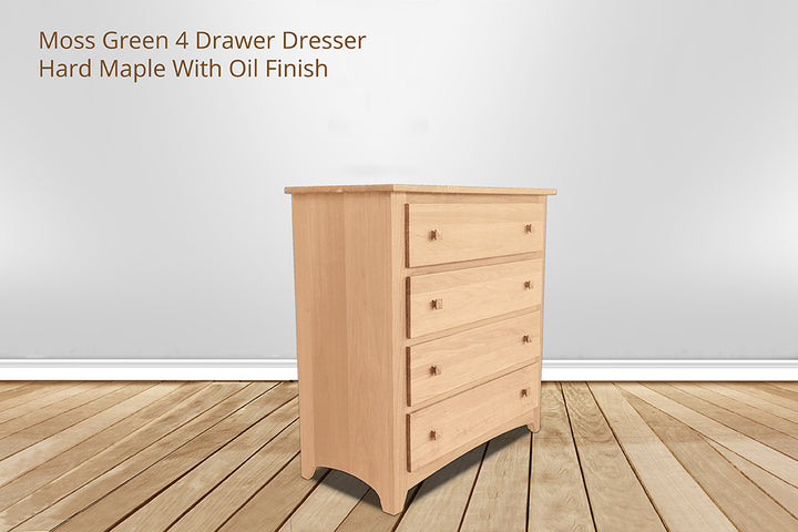 Moss Green 4 Drawer Chest