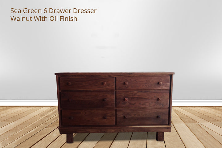 Sea Green 6 Drawer Dresser