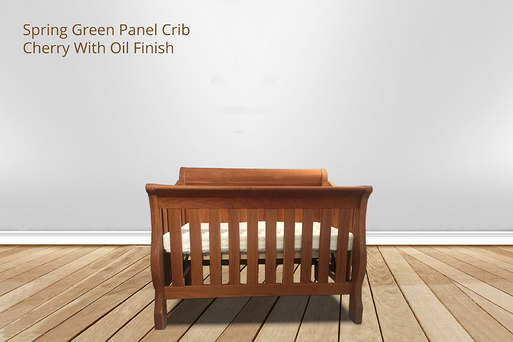 Spring Green Panel Crib