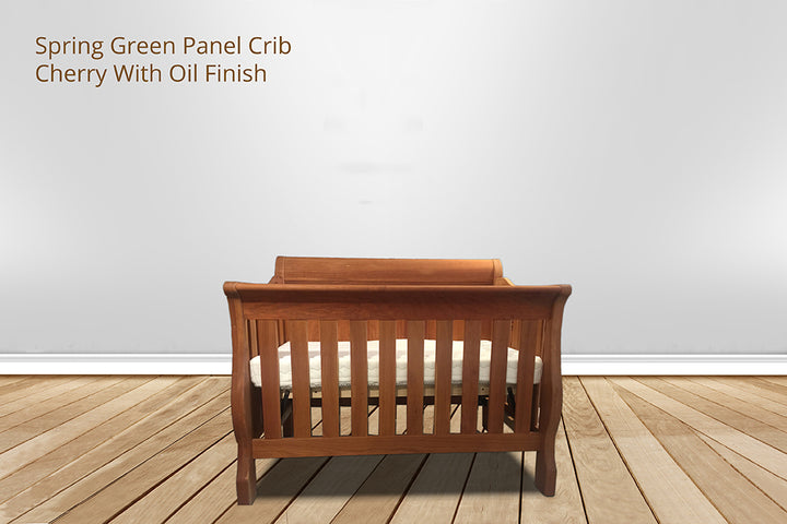 Spring Green Panel Crib