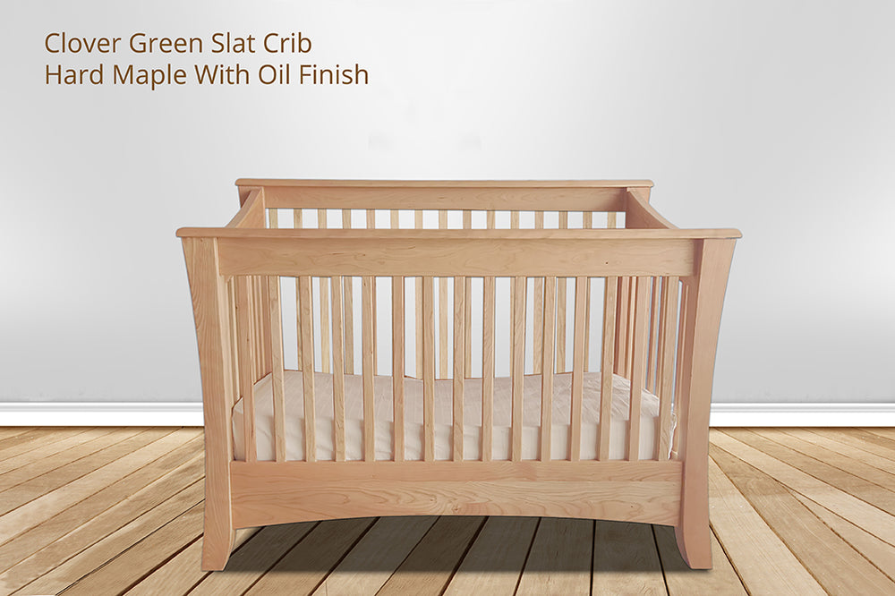 Clover Green Slat Crib