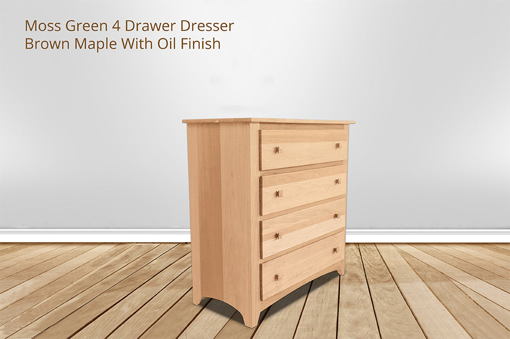 Moss Green 4 Drawer Chest