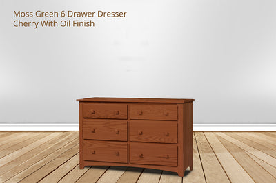 Moss Green 6 Drawer Dresser