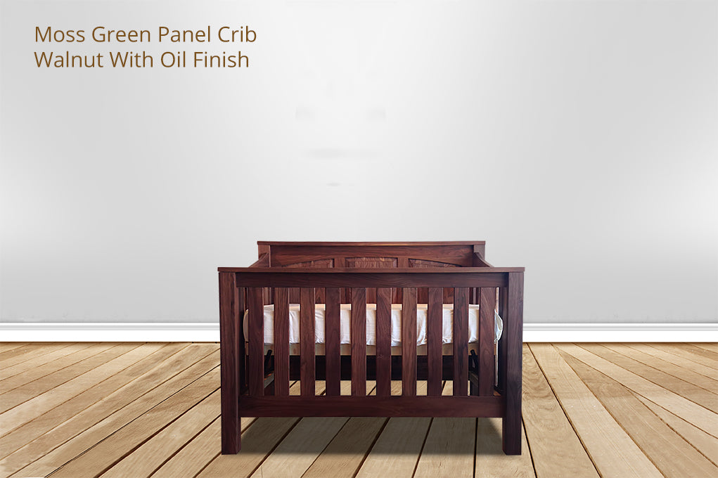 Moss Green Panel Crib