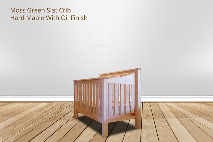 Moss Green Slat Crib