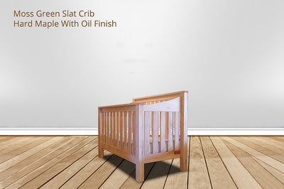 Moss Green Slat Crib