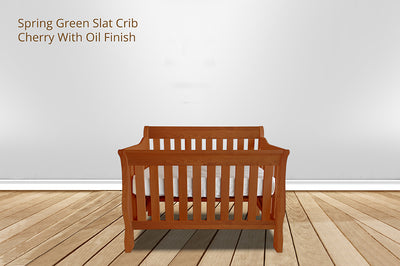 Spring Green Sleigh Slat Crib