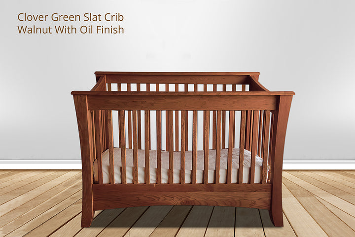 Clover Green Slat Crib