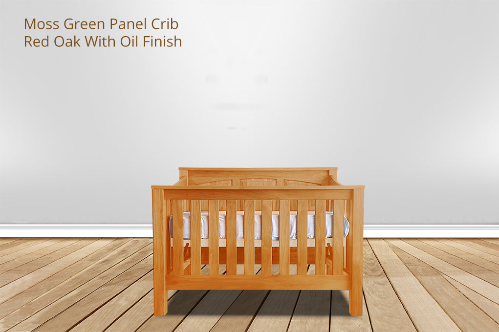 Moss Green Panel Crib