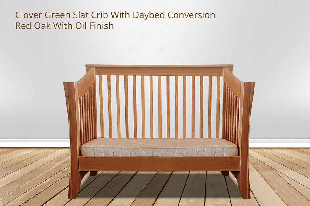 Clover Green Slat Crib