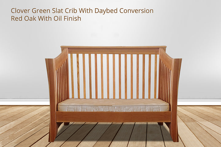 Clover Green Slat Crib
