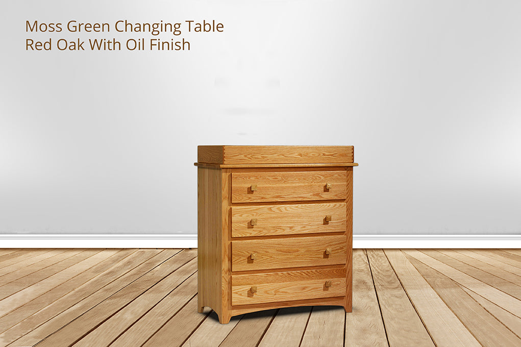 Moss Green 4 Drawer Changing Table