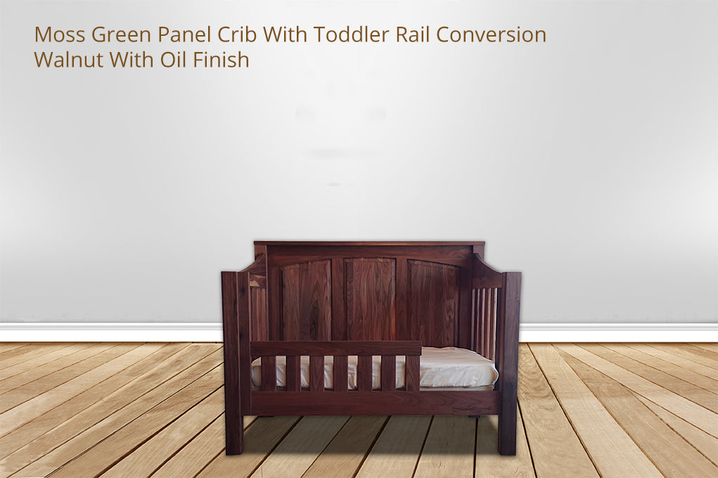 Moss Green Panel Crib