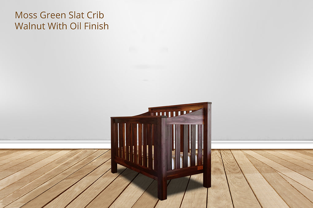Moss Green Slat Crib