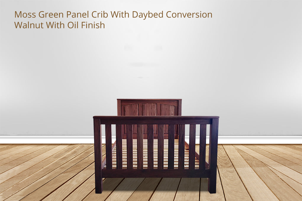 Moss Green Panel Crib