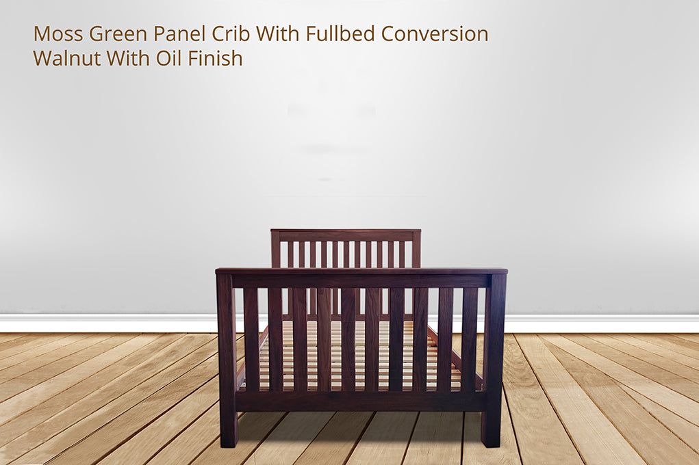 Moss Green Slat Crib