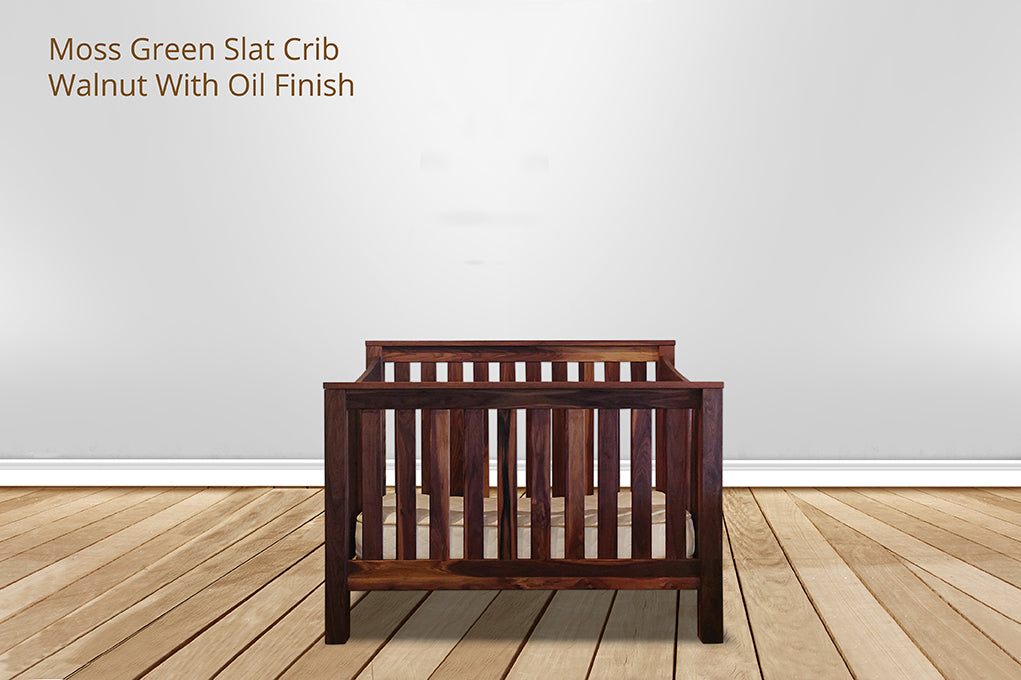Moss Green Slat Crib