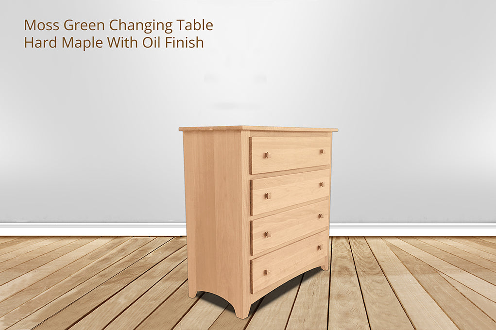 Moss Green 4 Drawer Changing Table