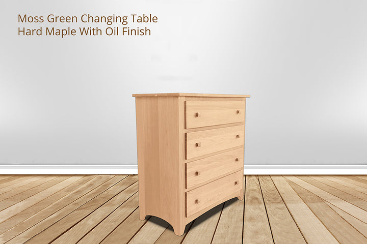 Moss Green 4 Drawer Changing Table