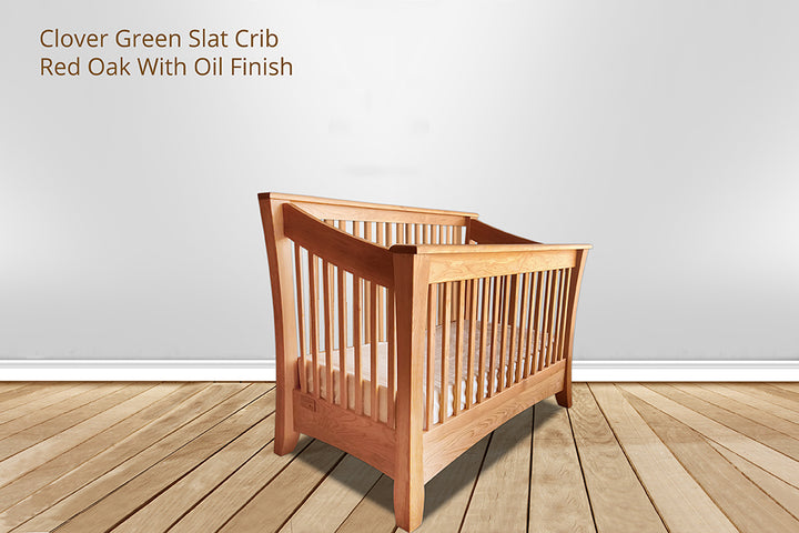 Clover Green Slat Crib