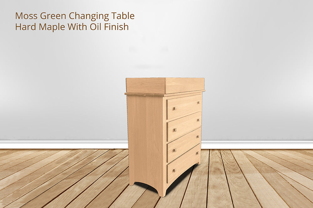 Moss Green 4 Drawer Changing Table