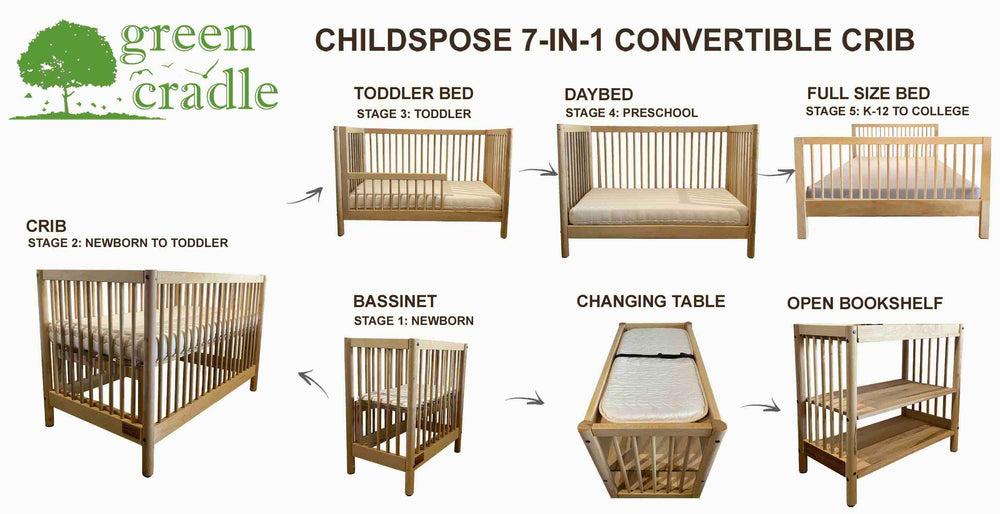 Childspose 7-in-1-Convertible Crib